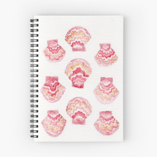Item preview, Pattern of pink scallop shells in watercolor. designed and sold by KPierceArt.