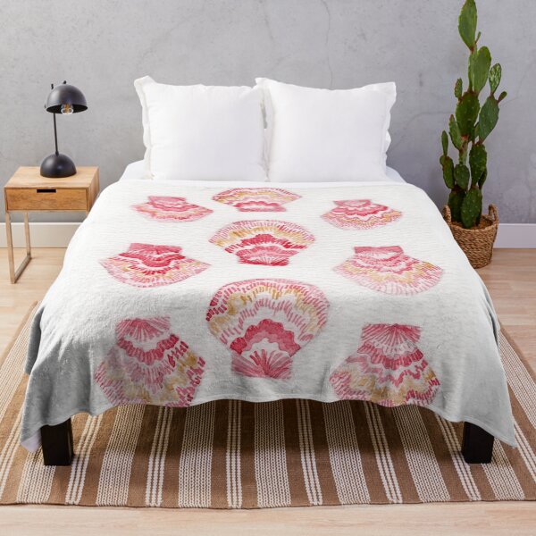 Item preview, Pattern of pink scallop shells in watercolor. designed and sold by KPierceArt.