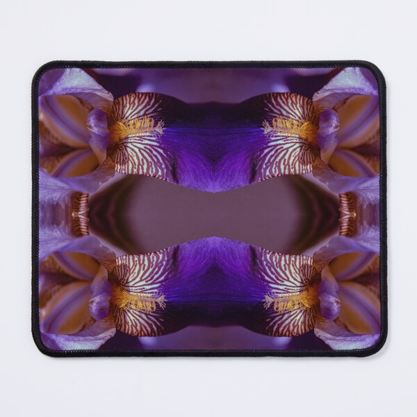Item preview, Purple Iris Kaleidoscope — Wide Symmetrical Floral Pattern, Violet & Gold Botanical designed and sold by Andrey Yurkevich Art.