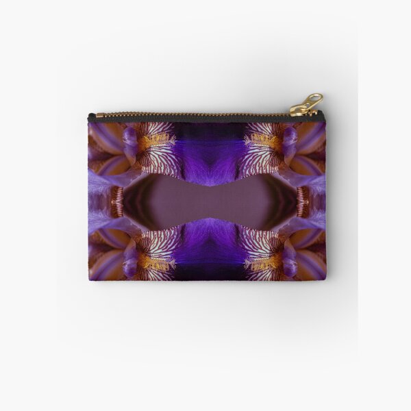 Item preview, Purple Iris Kaleidoscope — Wide Symmetrical Floral Pattern, Violet & Gold Botanical designed and sold by Andrey Yurkevich Art.