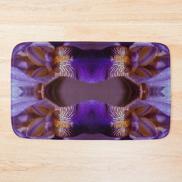 Item preview, Purple Iris Kaleidoscope — Wide Symmetrical Floral Pattern, Violet & Gold Botanical designed and sold by Andrey Yurkevich Art.