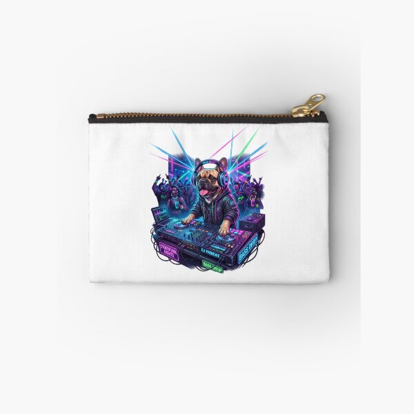 Item preview, Neon Nights: French Bulldog DJ of the Dance Floor designed and sold by PictoVibe.