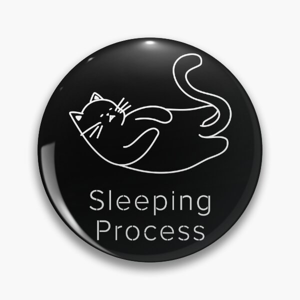 Item preview, Sleeping Process Cat – Funny System Sleep Mode Minimalist Cat Design designed and sold by ContigoART.