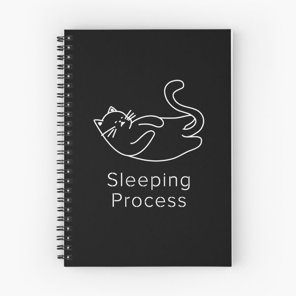 Item preview, Sleeping Process Cat – Funny System Sleep Mode Minimalist Cat Design designed and sold by ContigoART.