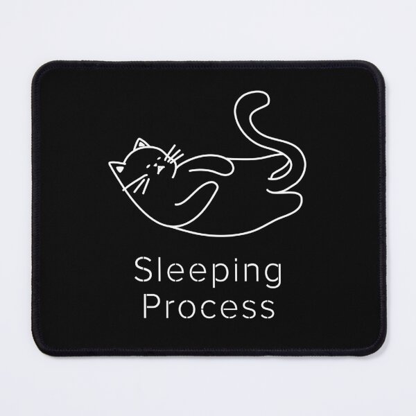Item preview, Sleeping Process Cat – Funny System Sleep Mode Minimalist Cat Design designed and sold by ContigoART.