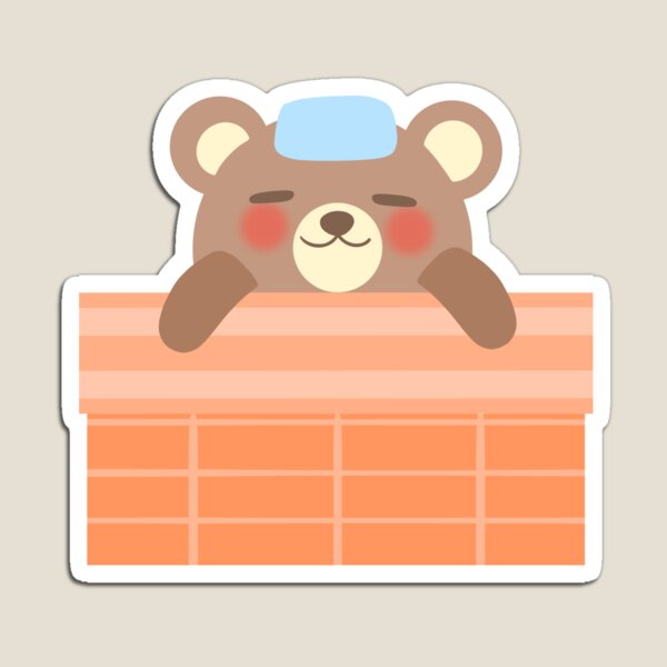 Item preview, Cute Japanese Onsen Bear Relaxing Gift designed and sold by Porpor Artwork.