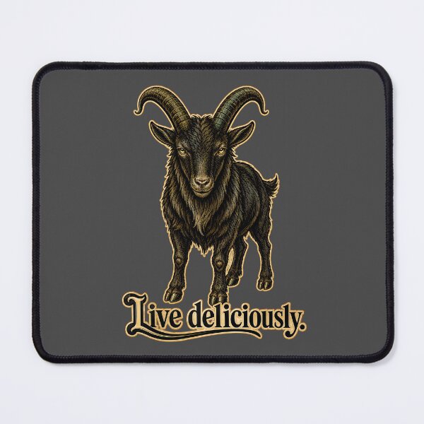 Item preview, Live Deliciously Gothic Black Goat Dark Fantasy Prints designed and sold by PinUpPizzazz.