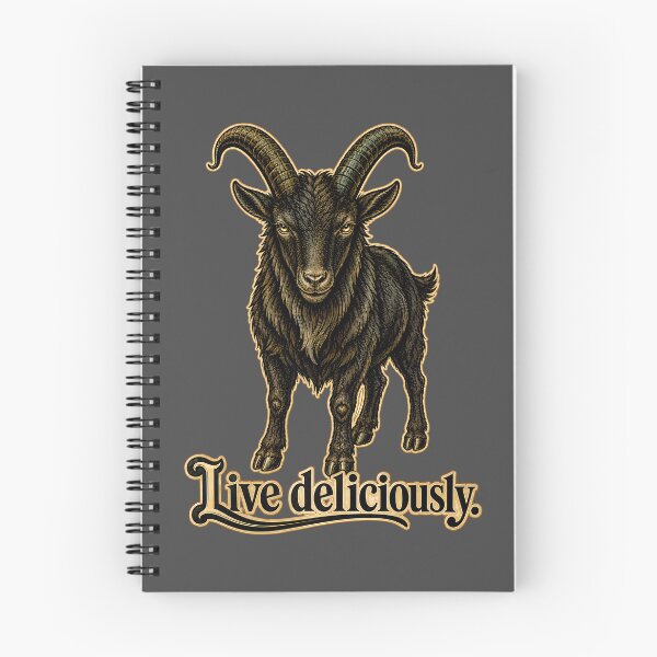 Item preview, Live Deliciously Gothic Black Goat Dark Fantasy Prints designed and sold by PinUpPizzazz.