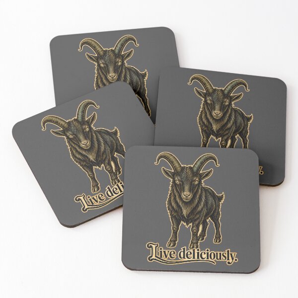 Item preview, Live Deliciously Gothic Black Goat Dark Fantasy Prints designed and sold by PinUpPizzazz.