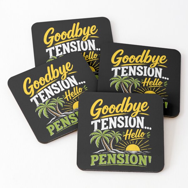 Item preview, Goodbye Tension Hello Pension Funny Retirement Beach Lifestyle Design designed and sold by msaloyach.
