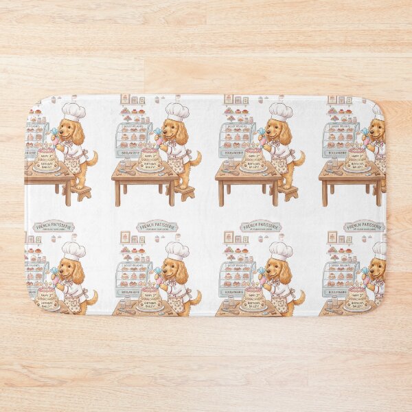 Item preview, Sweet Joy: Cocker Spaniel Pastry Chef Birthday Pup designed and sold by PictoVibe.