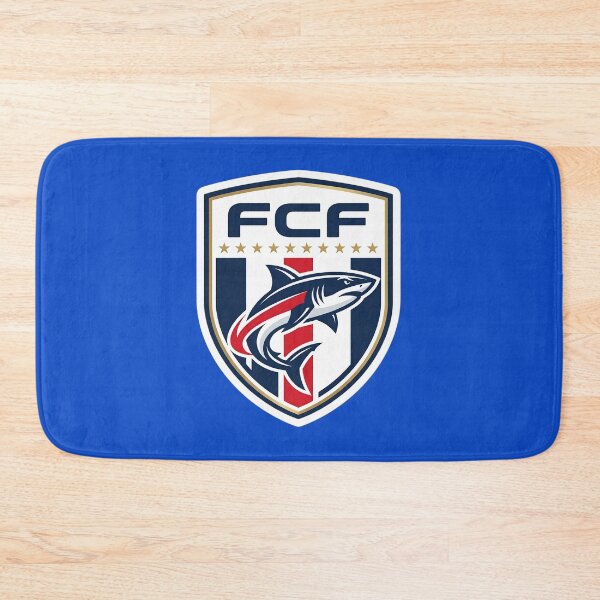 Item preview, FCF Shark Football Crest Sticker | Shark Soccer Badge | Sports Team Logo Design | Football Fan Gift | Shark Emblem Decal designed and sold by Bhaskar Digital Art.