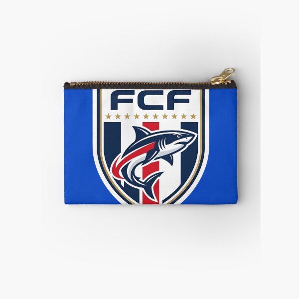 Item preview, FCF Shark Football Crest Sticker | Shark Soccer Badge | Sports Team Logo Design | Football Fan Gift | Shark Emblem Decal designed and sold by Bhaskar Digital Art.
