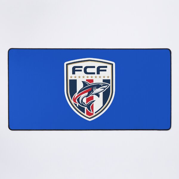 Item preview, FCF Shark Football Crest Sticker | Shark Soccer Badge | Sports Team Logo Design | Football Fan Gift | Shark Emblem Decal designed and sold by Bhaskar Digital Art.