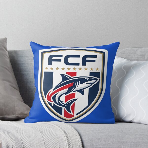 Item preview, FCF Shark Football Crest Sticker | Shark Soccer Badge | Sports Team Logo Design | Football Fan Gift | Shark Emblem Decal designed and sold by Bhaskar Digital Art.