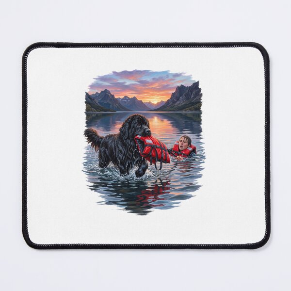 Item preview, Valor in Water: Newfoundland Lake Rescuer designed and sold by PictoVibe.