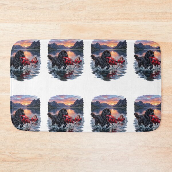 Item preview, Valor in Water: Newfoundland Lake Rescuer designed and sold by PictoVibe.
