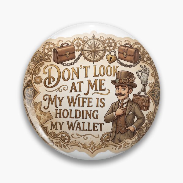 Item preview, Funny Steampunk Gentleman Wife Holds Wallet Sticker designed and sold by artworkheart.