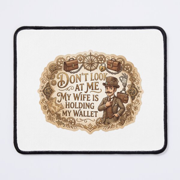 Item preview, Funny Steampunk Gentleman Wife Holds Wallet Sticker designed and sold by artworkheart.