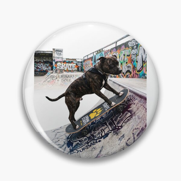 Item preview, Urban Style: Staffordshire Bull Terrier at the Skate Park  designed and sold by PictoVibe.