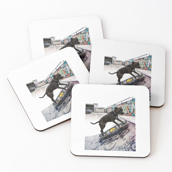 Item preview, Urban Style: Staffordshire Bull Terrier at the Skate Park  designed and sold by PictoVibe.