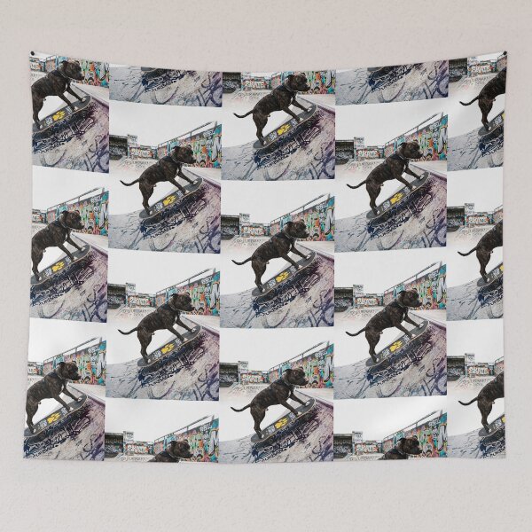 Item preview, Urban Style: Staffordshire Bull Terrier at the Skate Park  designed and sold by PictoVibe.