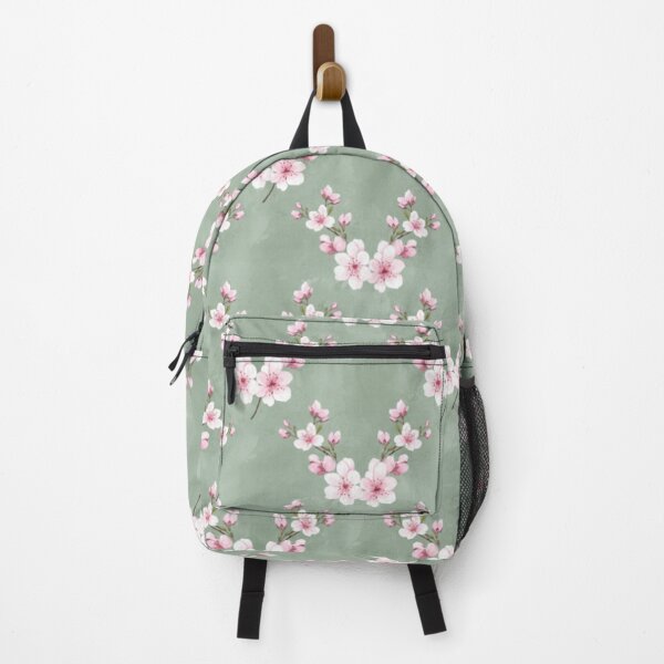 Item preview, Cherry Blossom Seamless Pattern on Sage Green designed and sold by FashioonTrends.