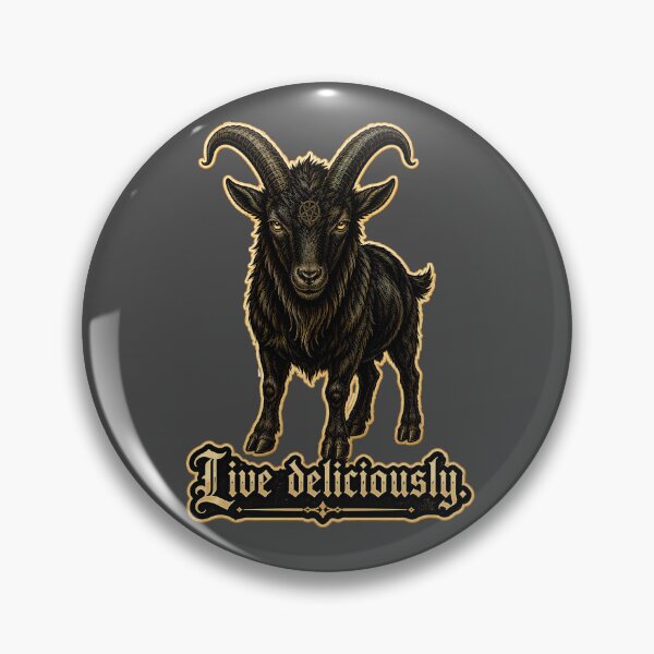 Item preview, Live Deliciously Gothic Black Goat Dark Fantasy Prints designed and sold by PinUpPizzazz.