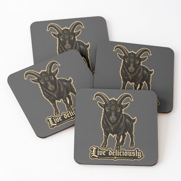 Item preview, Live Deliciously Gothic Black Goat Dark Fantasy Prints designed and sold by PinUpPizzazz.