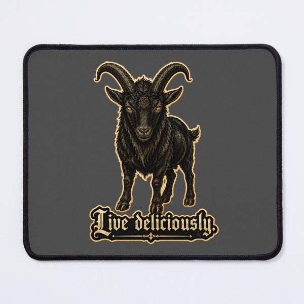 Item preview, Live Deliciously Gothic Black Goat Dark Fantasy Prints designed and sold by PinUpPizzazz.