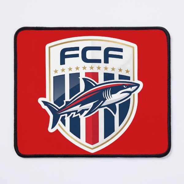 Item preview, FCF Shark Soccer Crest Sticker | Shark Football Club Badge | Modern Sports Logo | Football Fan Gift | Shark Emblem Design designed and sold by Bhaskar Digital Art.