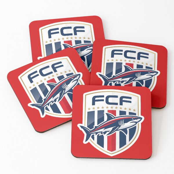 Item preview, FCF Shark Soccer Crest Sticker | Shark Football Club Badge | Modern Sports Logo | Football Fan Gift | Shark Emblem Design designed and sold by Bhaskar Digital Art.