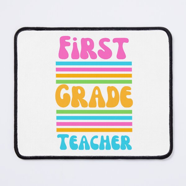 Item preview, FIRST GRADE TEACHER Virbrant Colors Bubble Font designed and sold by JaymeOctober.