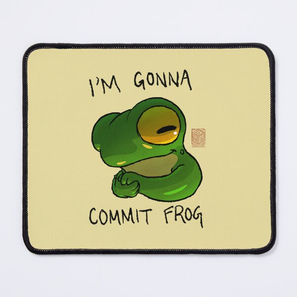 Item preview, Commit Frog Cute Expression Reaction Animal Asian Art Illustration designed and sold by DingHuArt.