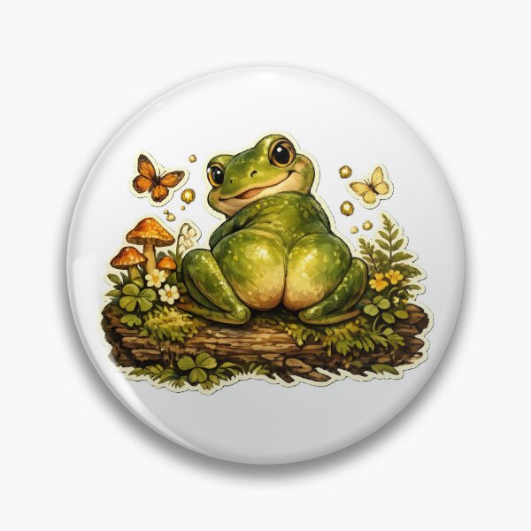 Item preview, Cute Frog Butt Sticker | Funny Cottagecore Frog Vintage Art designed and sold by emotions23.