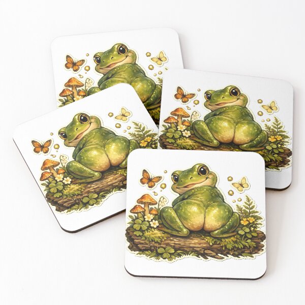 Item preview, Cute Frog Butt Sticker | Funny Cottagecore Frog Vintage Art designed and sold by emotions23.