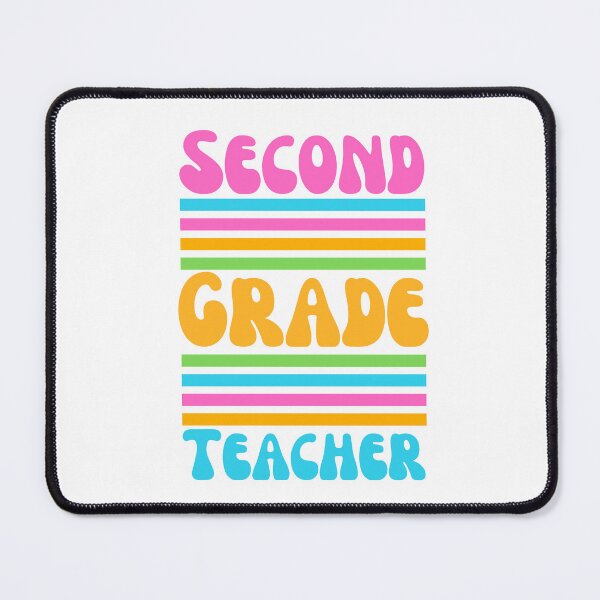 Item preview, SECOND GRADE TEACHER Virbrant Colors Bubble Font designed and sold by JaymeOctober.