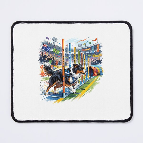 Item preview, Team Spirit: Australian Shepherd in Agility Competition designed and sold by PictoVibe.