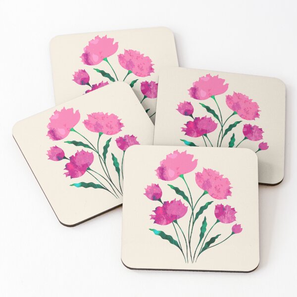 Item preview, Pink Floral Stencil Pouring Art designed and sold by GAP90.
