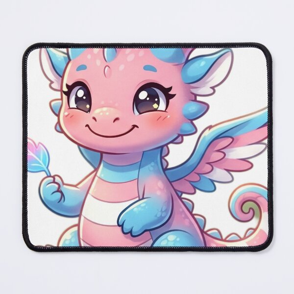 Item preview, Cute Trans Pride Dragon designed and sold by Curiosity-Shop.