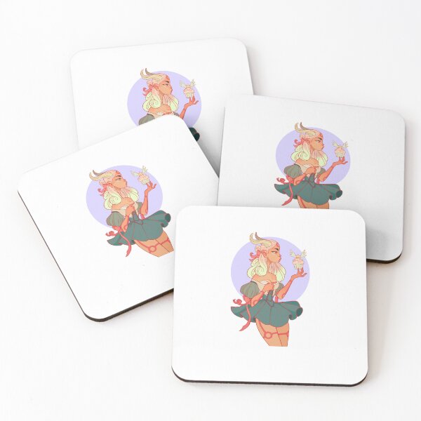 Item preview, Cupcake fairy holding tiny winged treat with playful expression. designed and sold by LunessaAya.