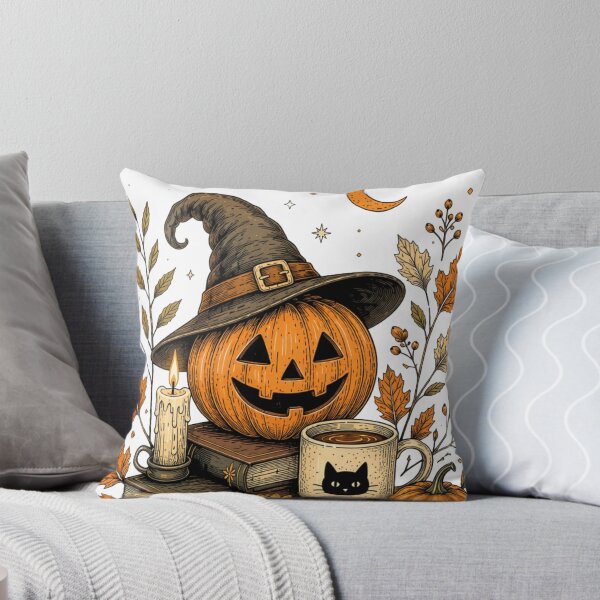Item preview, Cozy Halloween Pumpkin Witch designed and sold by MySthore.