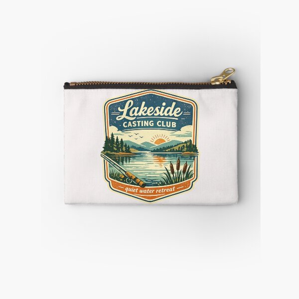 Item preview, Lakeside Casting Club Retro Fishing Lake Adventure Design designed and sold by inkoutninja.