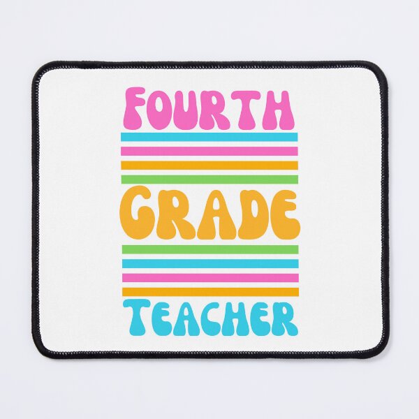 Item preview, FOURTH GRADE TEACHER Virbrant Colors Bubble Font designed and sold by JaymeOctober.
