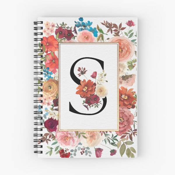 Item preview, Letter S Vintage Florals designed and sold by WildAliceArt.
