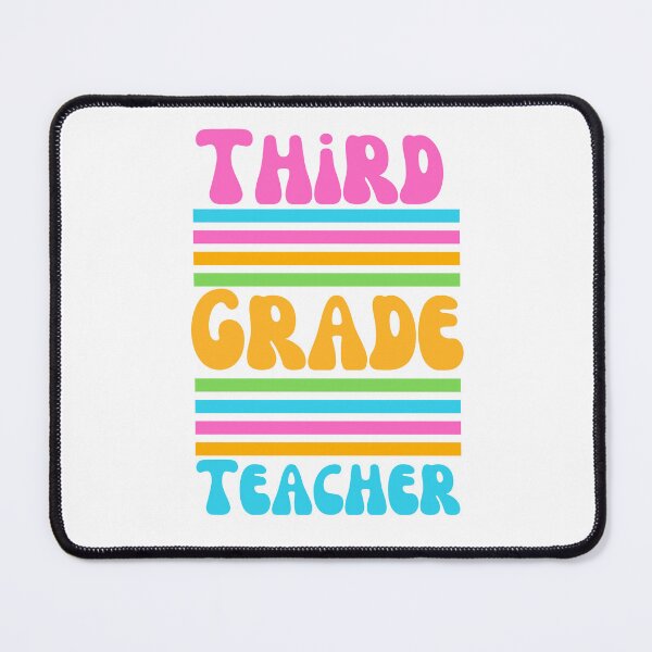 Item preview, THIRD GRADE TEACHER Virbrant Colors Bubble Font designed and sold by JaymeOctober.