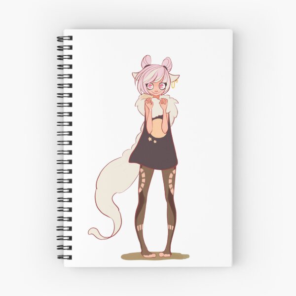 Item preview, Shy cat demon girl with fluffy tail and cute pose. designed and sold by LunessaAya.