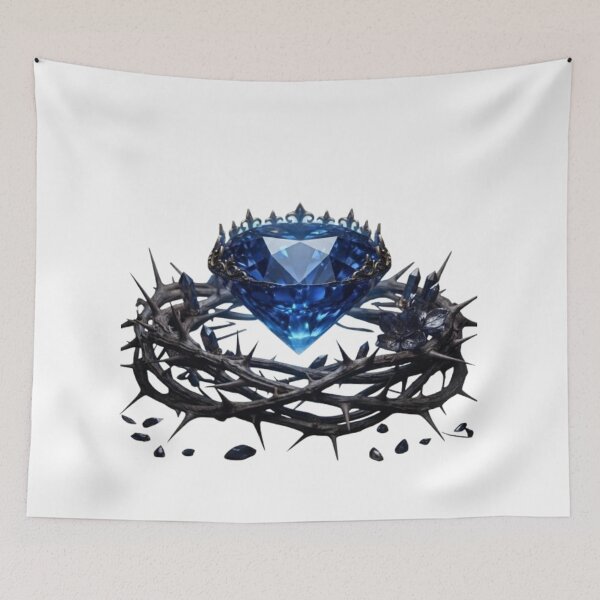 Item preview, Gothic Blue Sapphire Diamond in Crown of Thorns designed and sold by Zacushi.