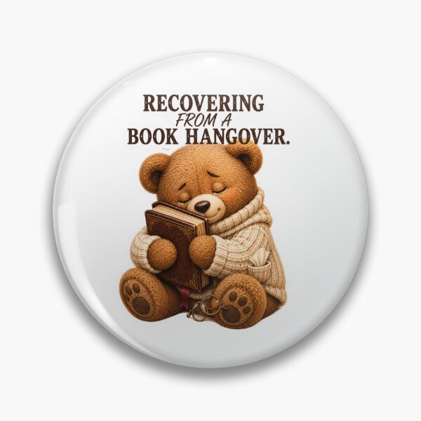 Item preview, Recovering From a Book Hangover Cute Teddy Bear Reader Quote designed and sold by DreamTags Studio.