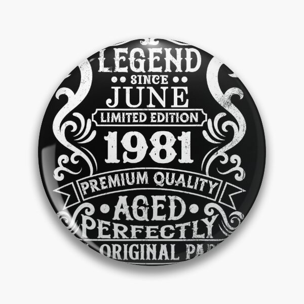 Item preview, Aged To Perfection 1981 Vintage Birthday Limited Edition Retro Gift designed and sold by OliviaHayesArt.